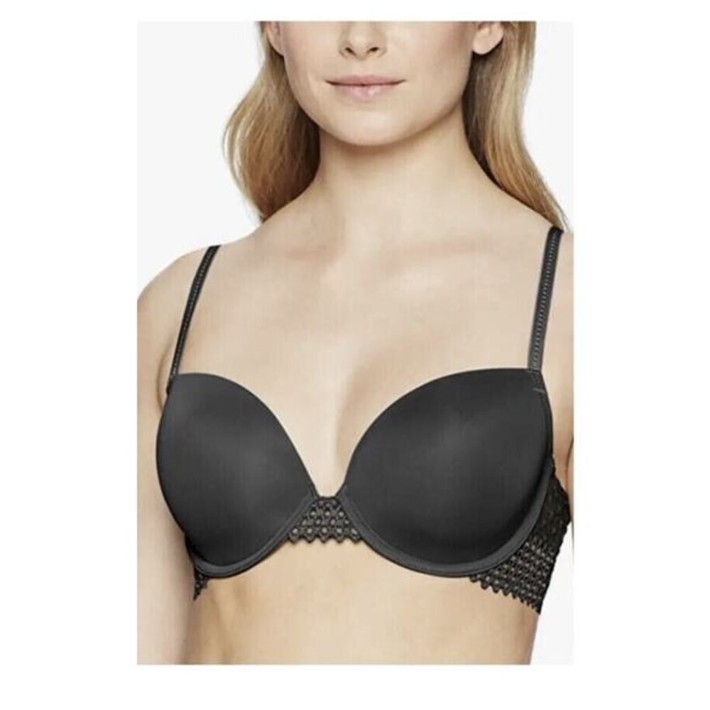 b. tempt'd By Wacoal Womens Tied In Dots Contour Bra Black 953228 goth size 36DD